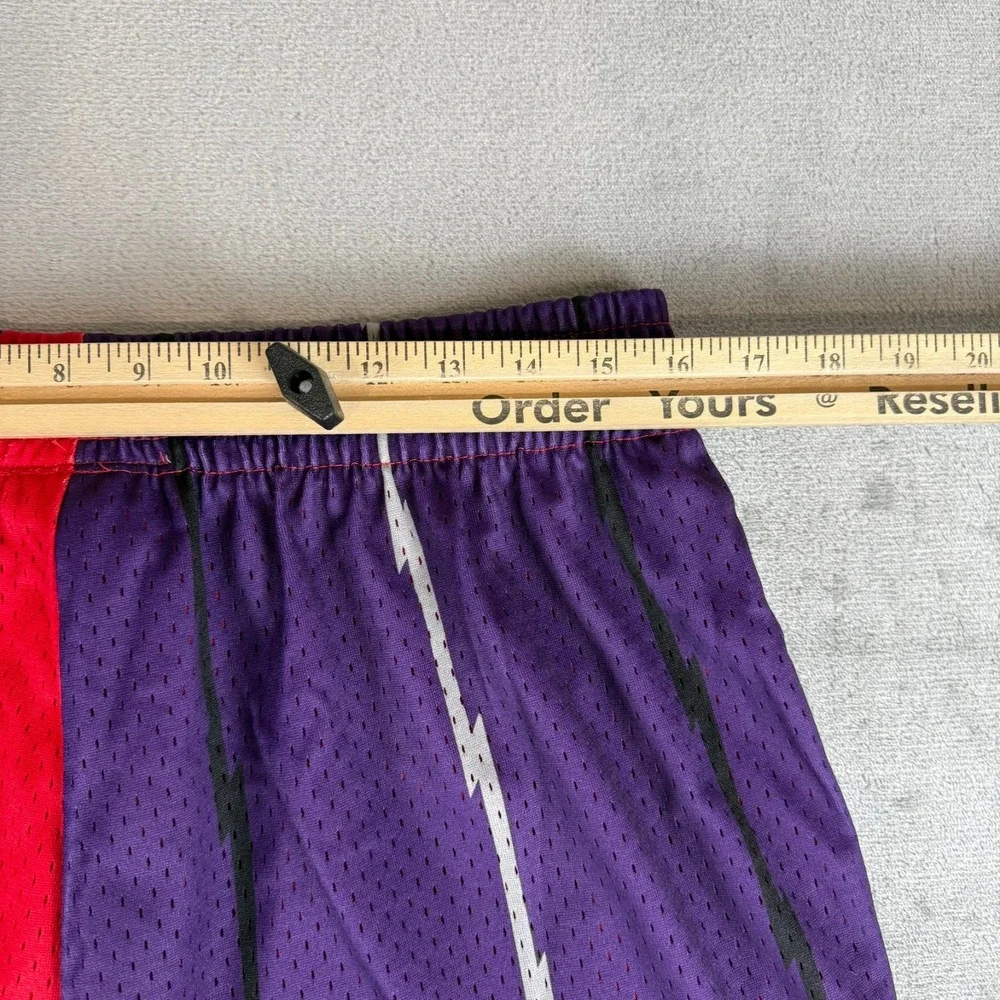 Toronto Raptors Mitchell & Ness Split Swingman Shorts Mens Large Purple Red NWT